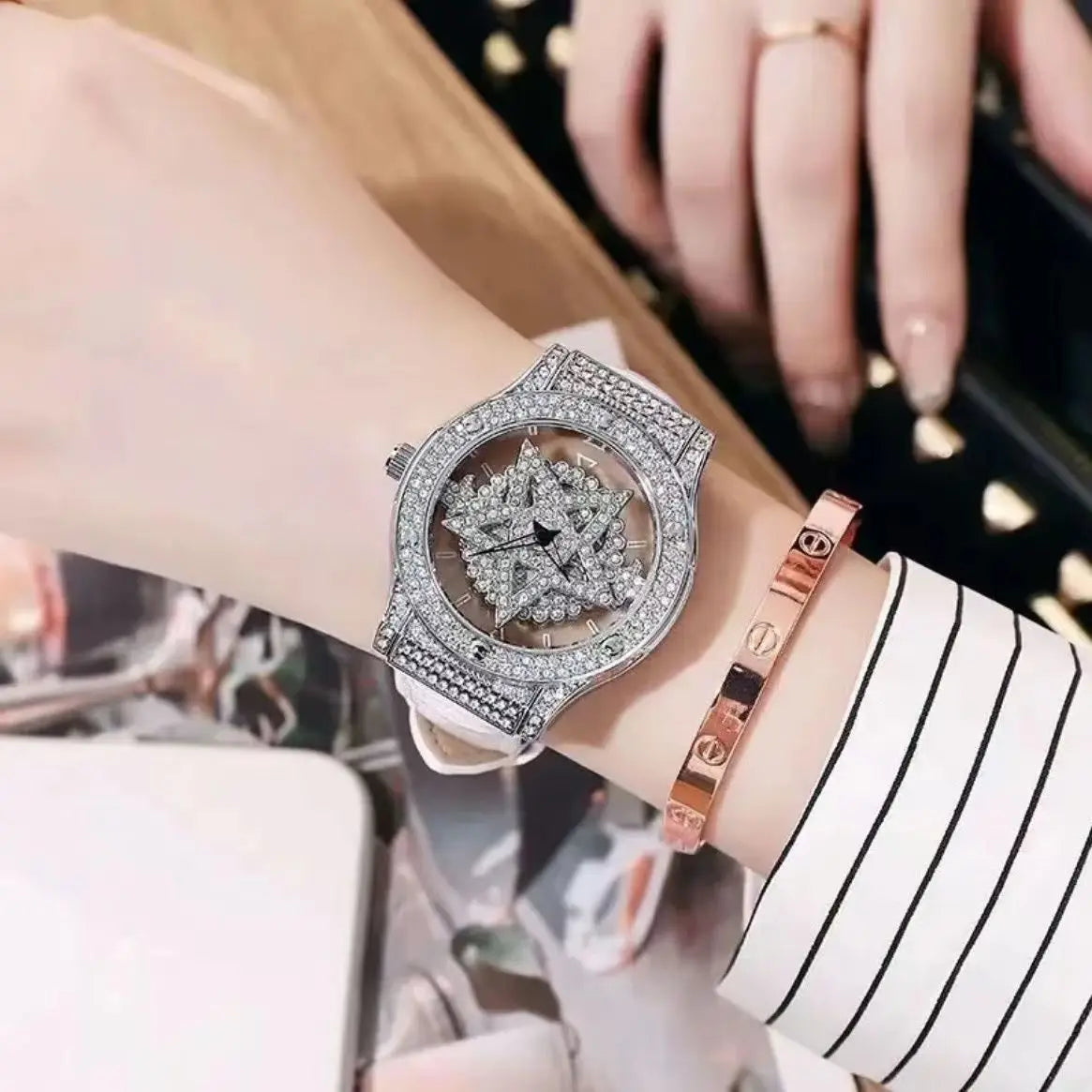 KissICON UTHAI L99 Women Watch 360 Rotation Diamond Luxury