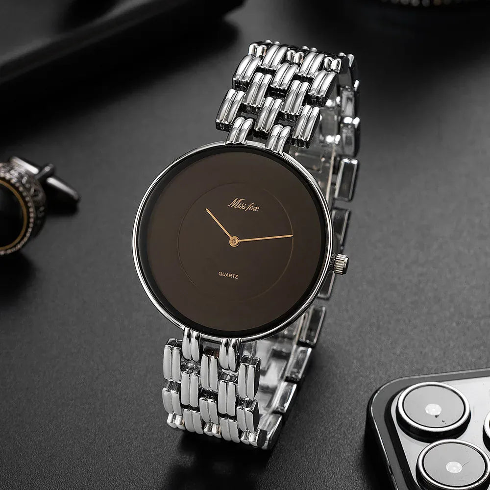 KissICON Uthai Men Watch Luxury Brand Retro Gold Band
