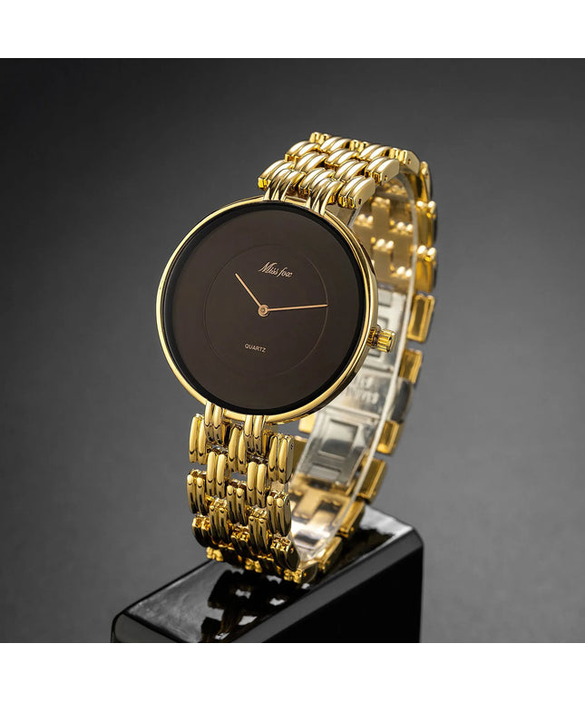 KissICON Uthai Men Watch Luxury Brand Retro Gold Band
