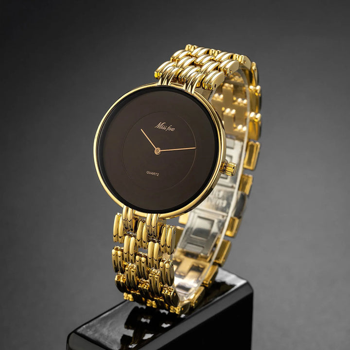 Uthai Men Watch Luxury Brand Retro Gold Band