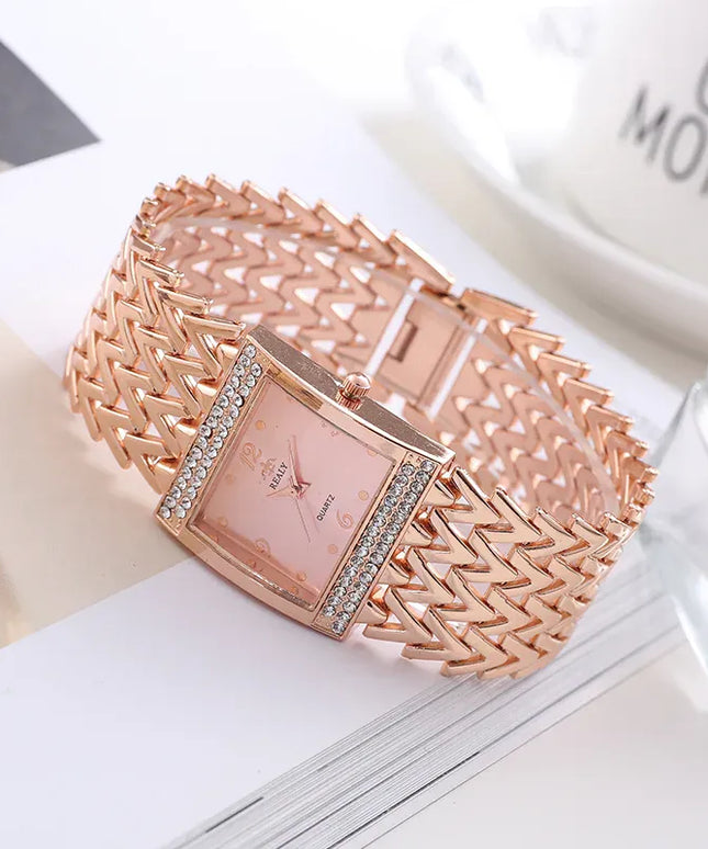 KissICON UTHAI W32 Women's Fashion Quartz Watch - Diamond