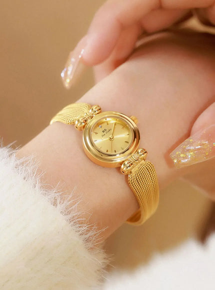 KissICON UTHAI Women Luxury Gold Bracelet Watch Waterproof Quartz