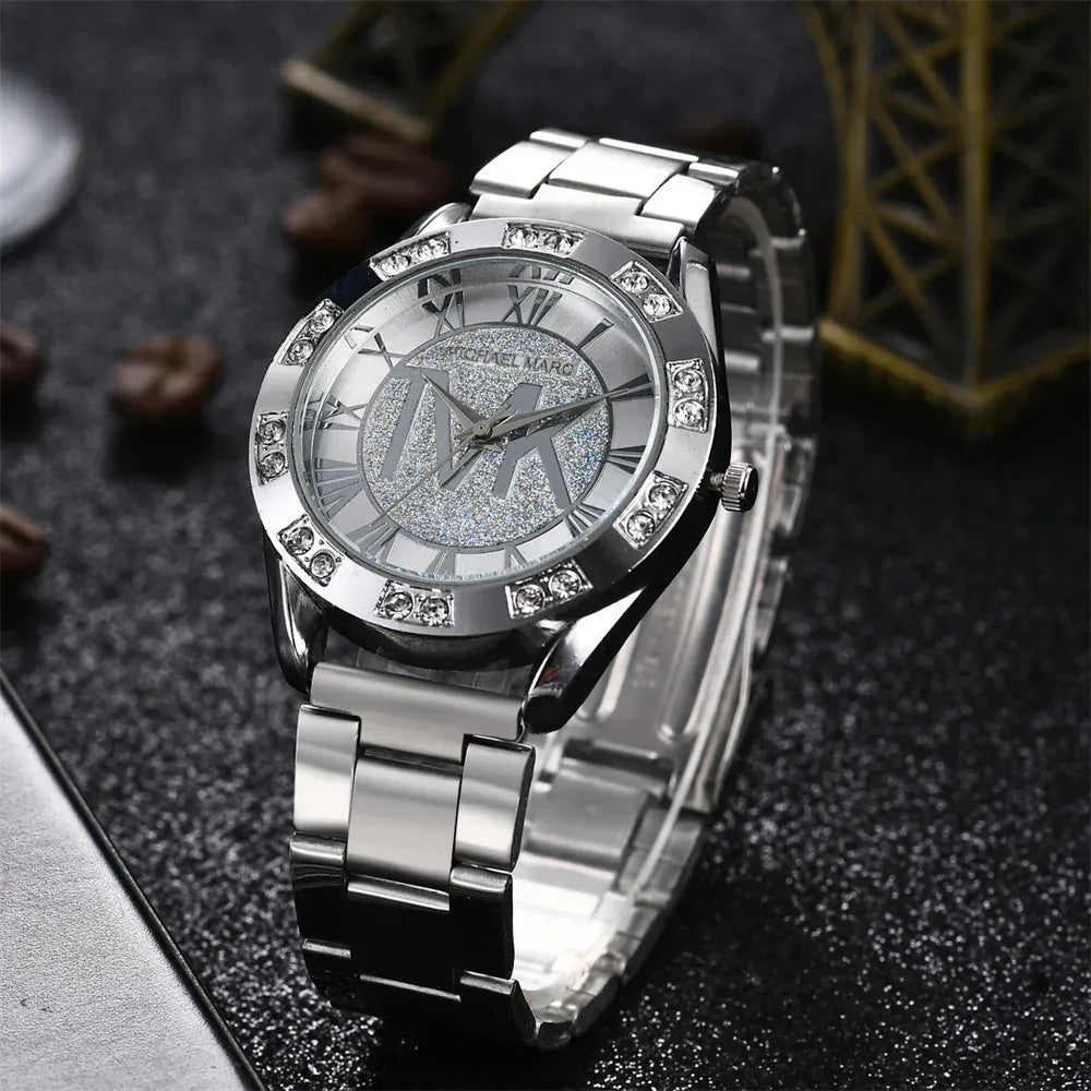 KissICON UTHAI Women's Diamond Set Quartz Watch - TVK