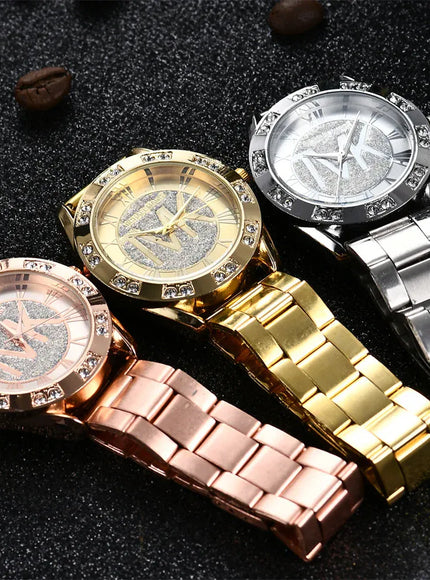 KissICON UTHAI Women's Diamond Set Quartz Watch - TVK
