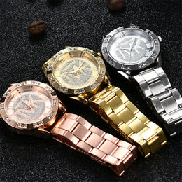KissICON UTHAI Women's Diamond Set Quartz Watch - TVK