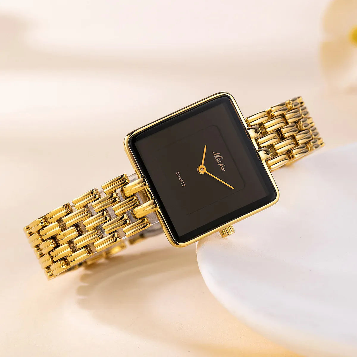 KissICON UTHAI Women Watch Luxury Square - Waterproof Quartz