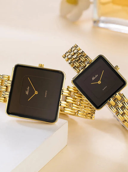 KissICON UTHAI Women Watch Luxury Square - Waterproof Quartz