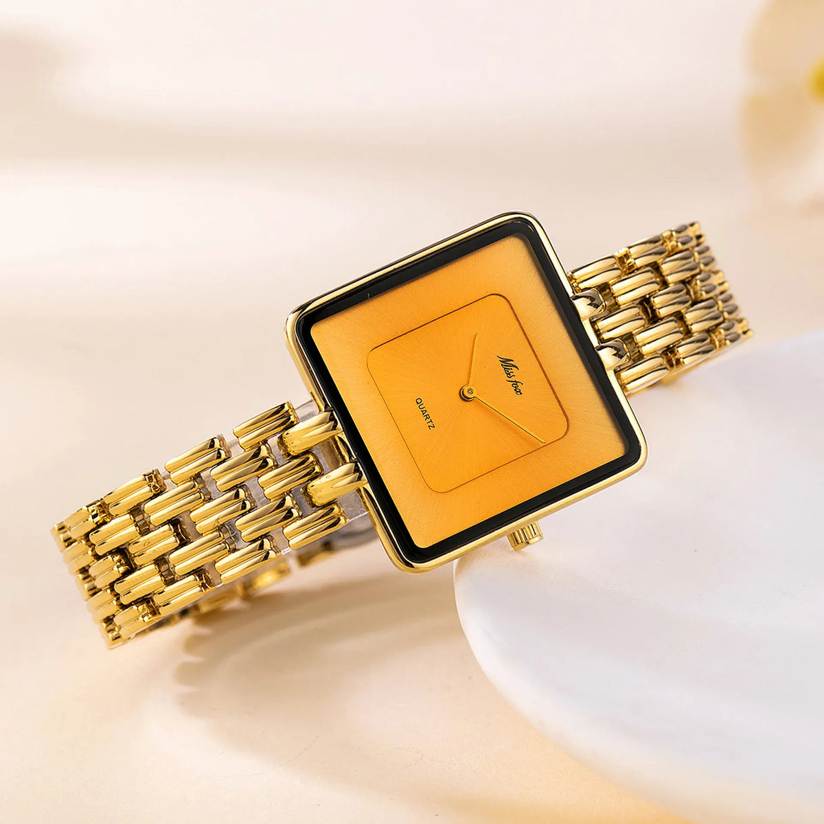 KissICON UTHAI Women Watch Luxury Square - Waterproof Quartz