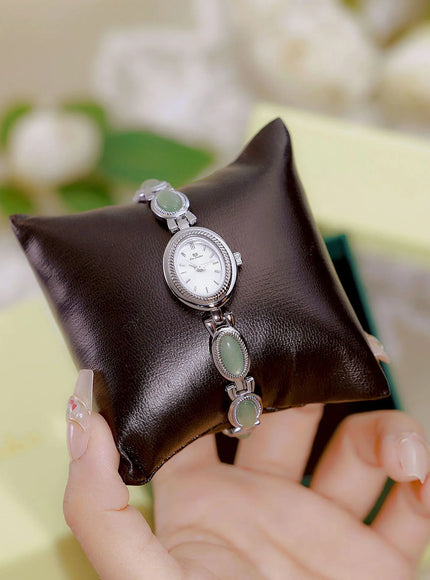 KissICON Uthai Womens Watch Waterproof Hotan Jade Luxury Bracelet