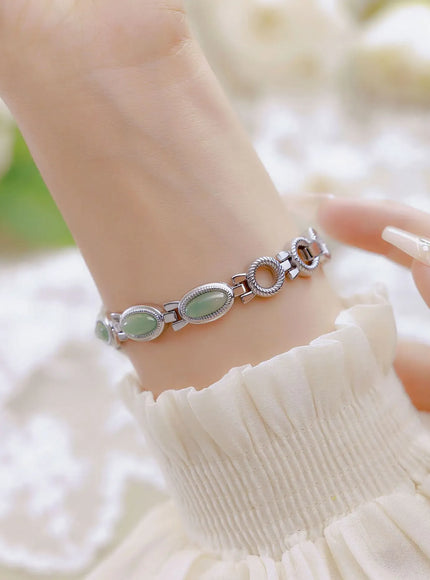 KissICON Uthai Womens Watch Waterproof Hotan Jade Luxury Bracelet