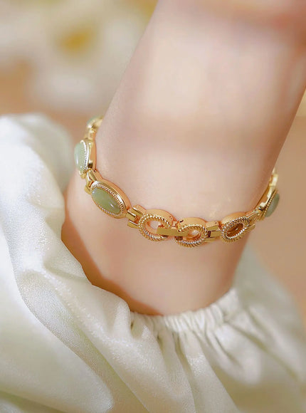 KissICON Uthai Womens Watch Waterproof Hotan Jade Luxury Bracelet