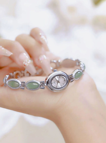 KissICON Uthai Womens Watch Waterproof Hotan Jade Luxury Bracelet