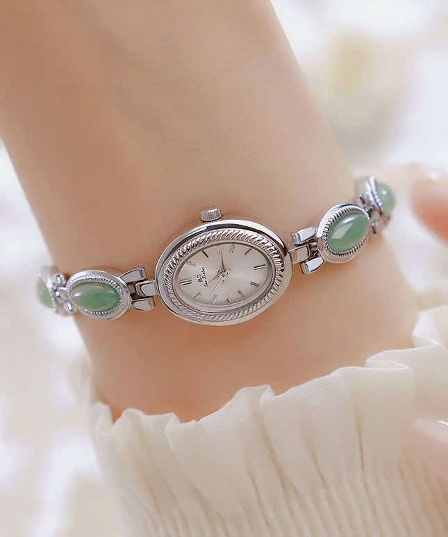 KissICON Uthai Womens Watch Waterproof Hotan Jade Luxury Bracelet