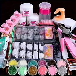 KissICON V-017 KissIcon Beginner Acrylic Nail Kit 12 Color Glitter