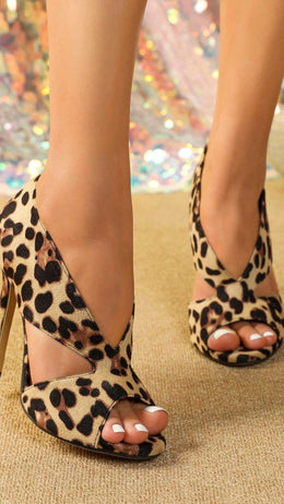 KissICON V-Cut Open Toe High Heel Sandals – Sexy Dance & Party Ready