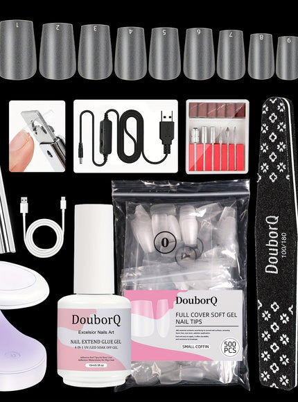 KissICON V31 KissIcon Coffin Nail Tips Gel X Kit -
