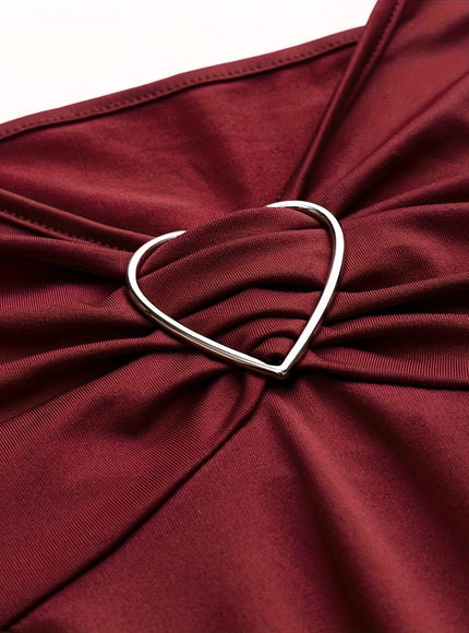 KissICON Valentine's Day Large Size Women's Top, Love Asymmetrical