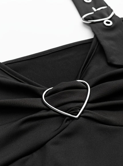 KissICON Valentine's Day Large Size Women's Top, Love Asymmetrical