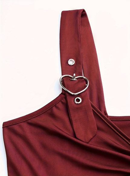 KissICON Valentine's Day Large Size Women's Top, Love Asymmetrical