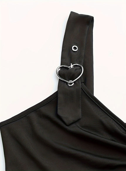 KissICON Valentine's Day Large Size Women's Top, Love Asymmetrical