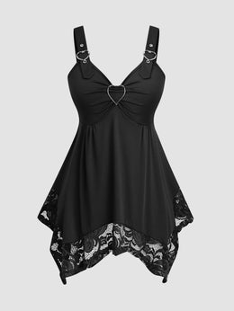 KissICON Valentine's Day Large Size Women's Top, Love Asymmetrical