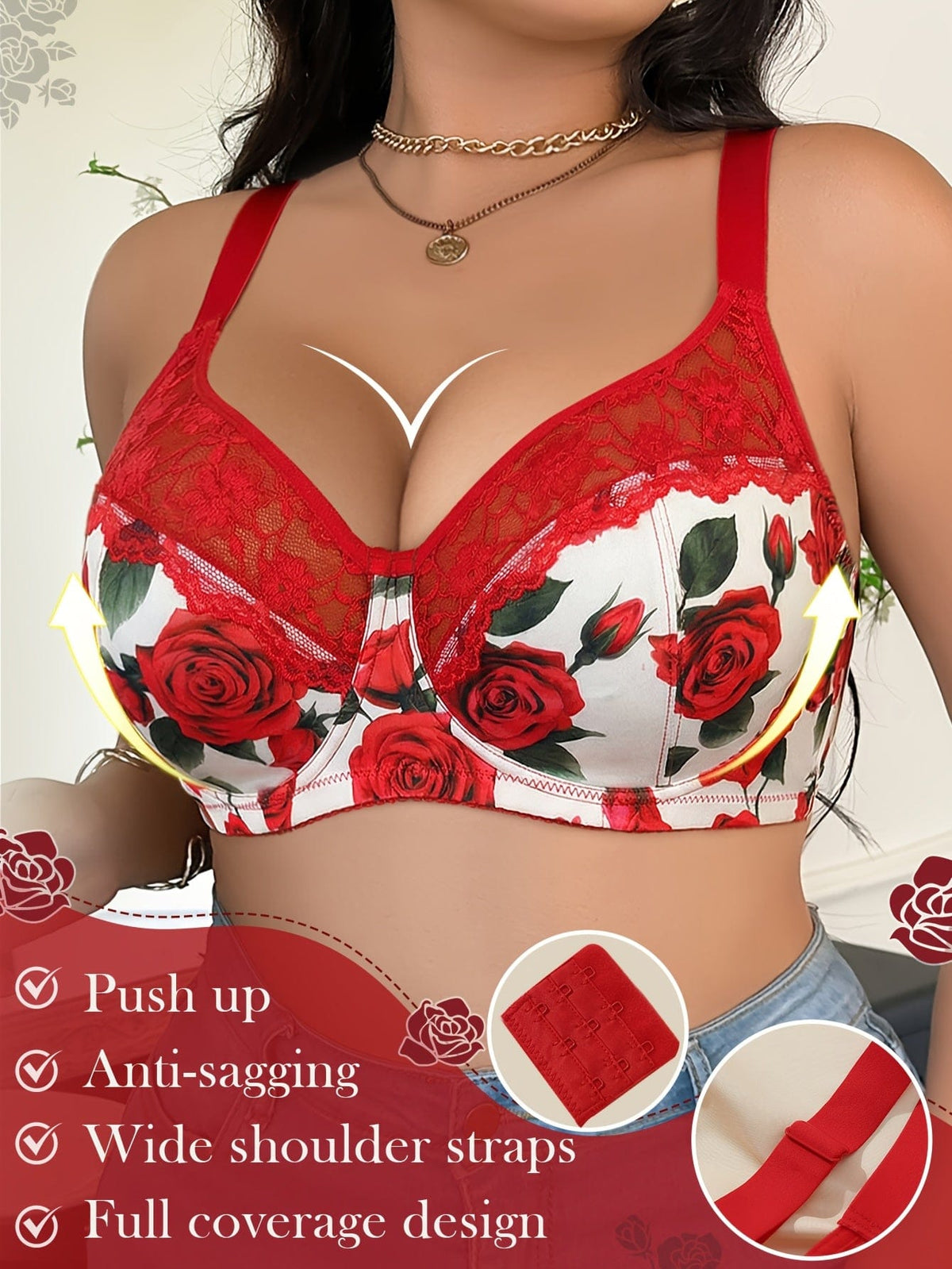 KissICON Valentine's Day Plus-size Women's Lingerie – Rose