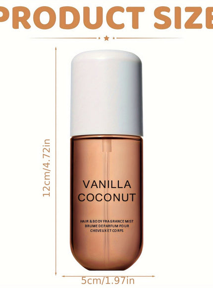 KissICON Vanilla Coconut Fragrance Mist - Moisturizing Body Spray