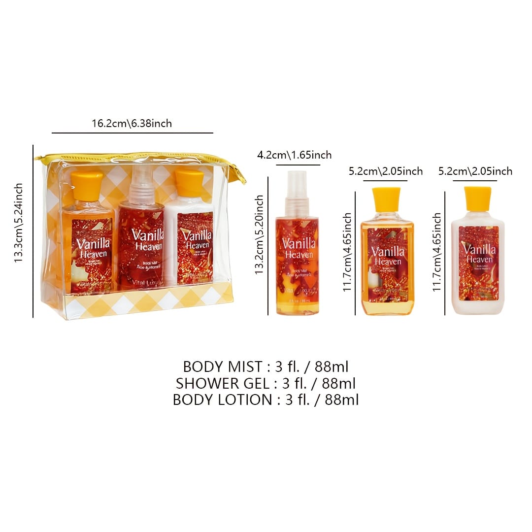 KissICON Vanilla Vanilla Bath Body Set – Deep Cleanse Moisturize