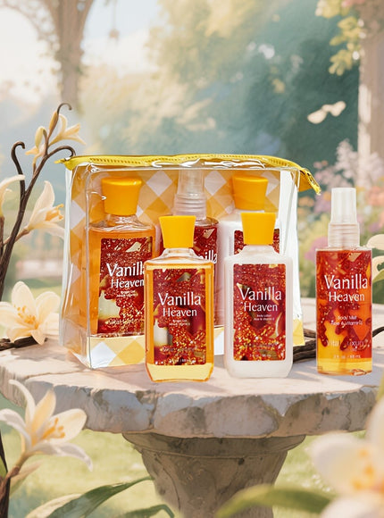 KissICON Vanilla Vanilla Bath Body Set – Deep Cleanse Moisturize