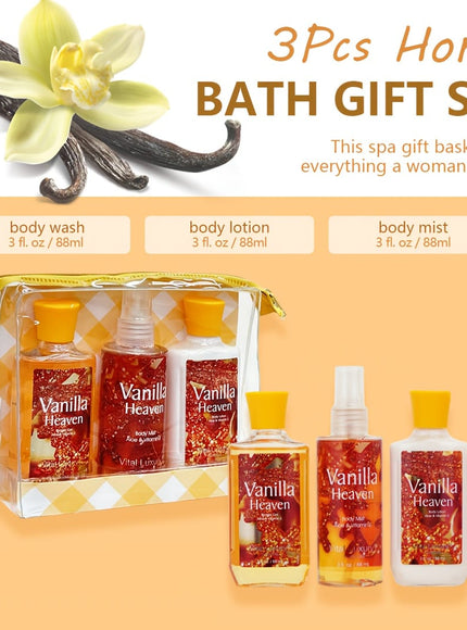 KissICON Vanilla Vanilla Bath Body Set – Deep Cleanse Moisturize