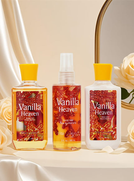 KissICON Vanilla Vanilla Bath Body Set – Deep Cleanse Moisturize