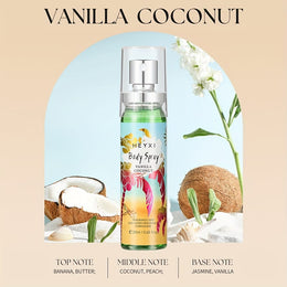 KissICON VANOLLA COCONUT Heyxi 4 Floral Scent Body Spray
