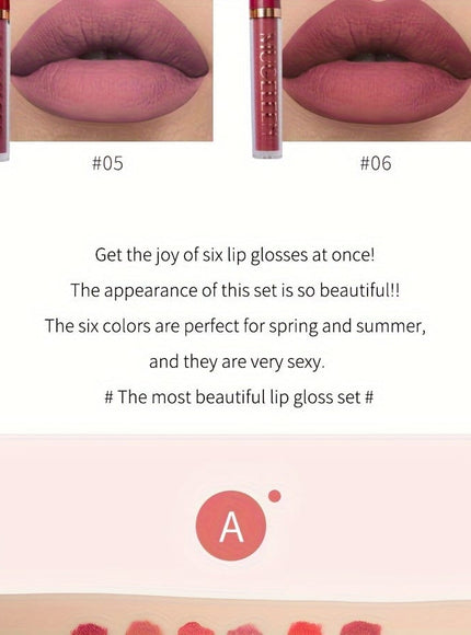 KissICON Velvet Matte Liquid Lipstick 6pack Valentines