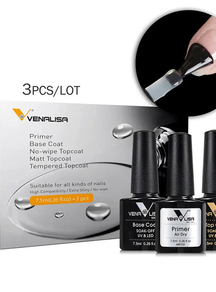 KissICON Venalisa Nail Gel Polish Kit Functional Gel No-acid