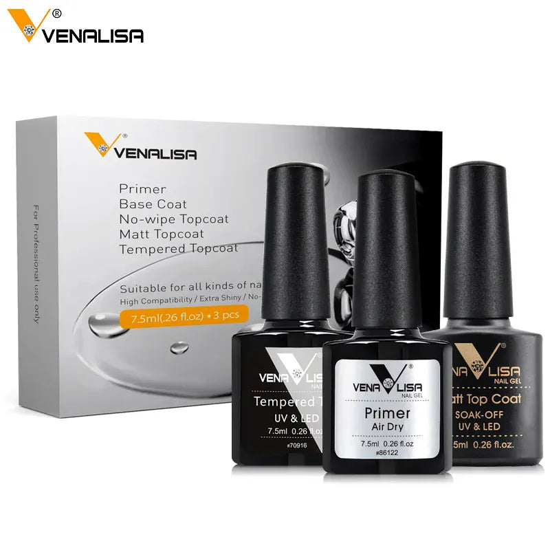 KissICON Venalisa Nail Gel Polish Kit Functional Gel No-acid