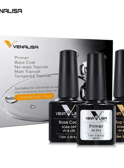KissICON Venalisa Nail Gel Polish Kit Functional Gel No-acid