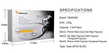 KissICON Venalisa Nail Gel Polish Kit Functional Gel No-acid