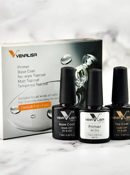 KissICON Venalisa Nail Gel Polish Kit Functional Gel No-acid