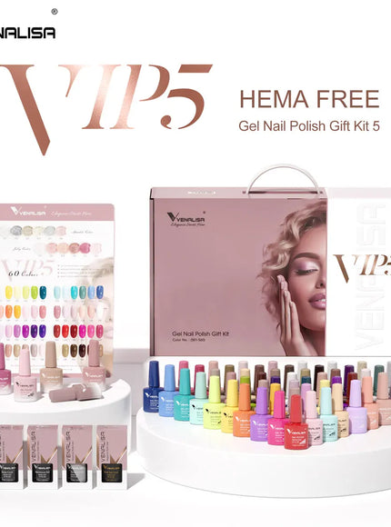 KissICON Venalisa Nail Gel Polish Kit Functional Gel No-acid