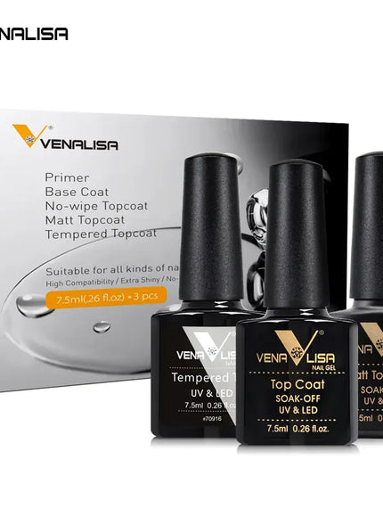KissICON Venalisa Nail Gel Polish Kit Functional Gel No-acid