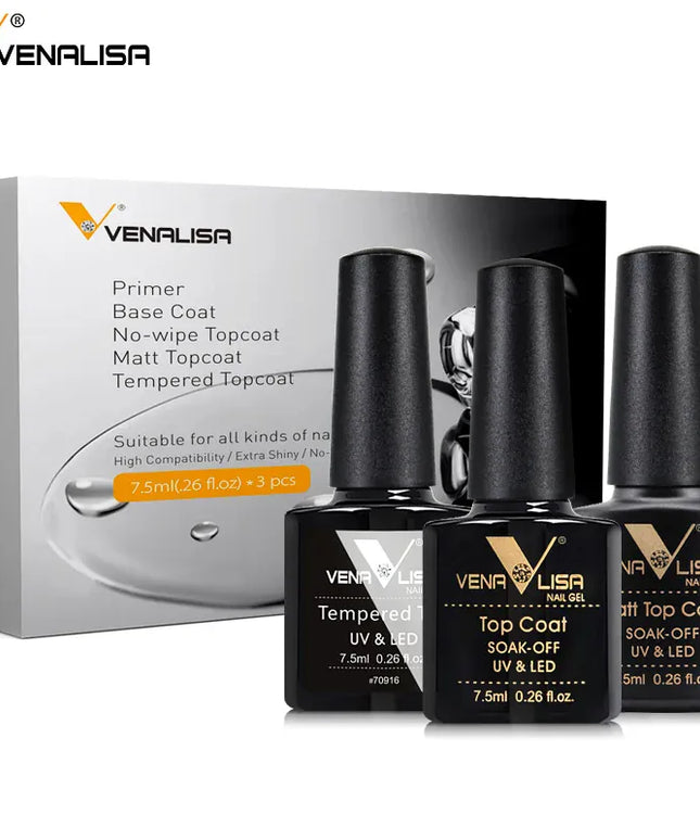 KissICON Venalisa Nail Gel Polish Kit Functional Gel No-acid