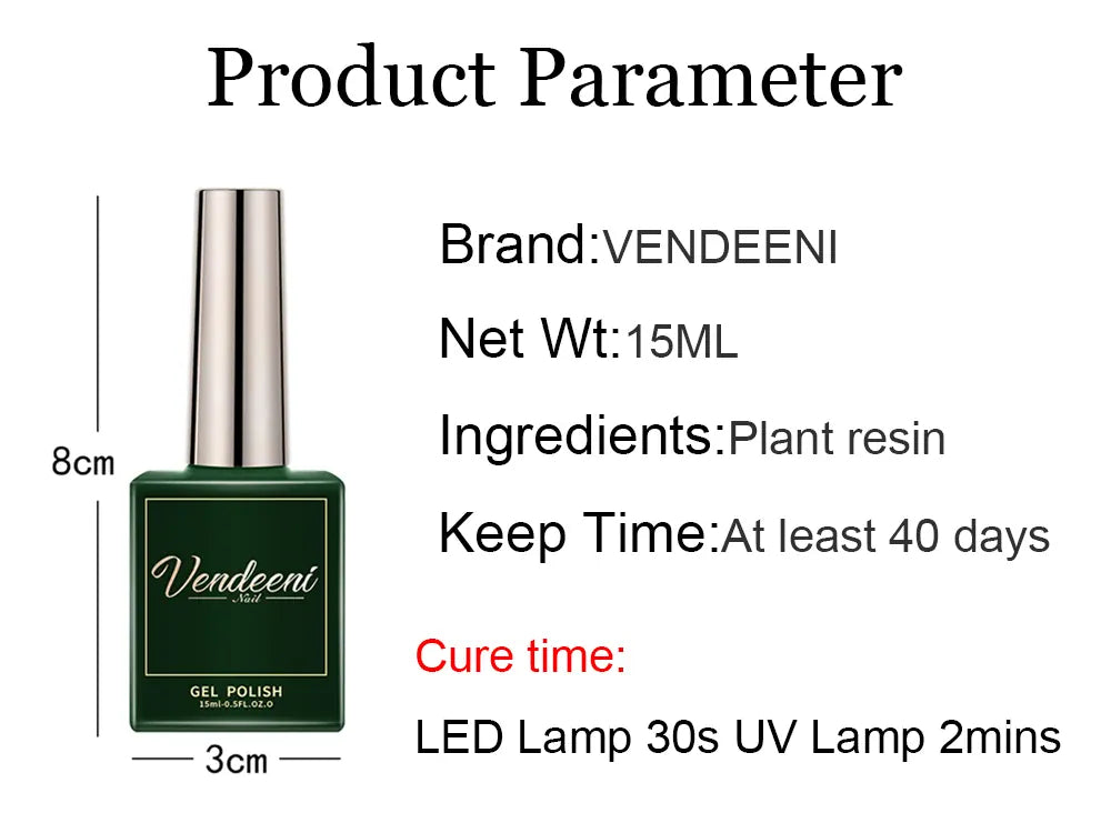 KissICON Vendeeni Russian Self Leveling Gel Nail Polish -