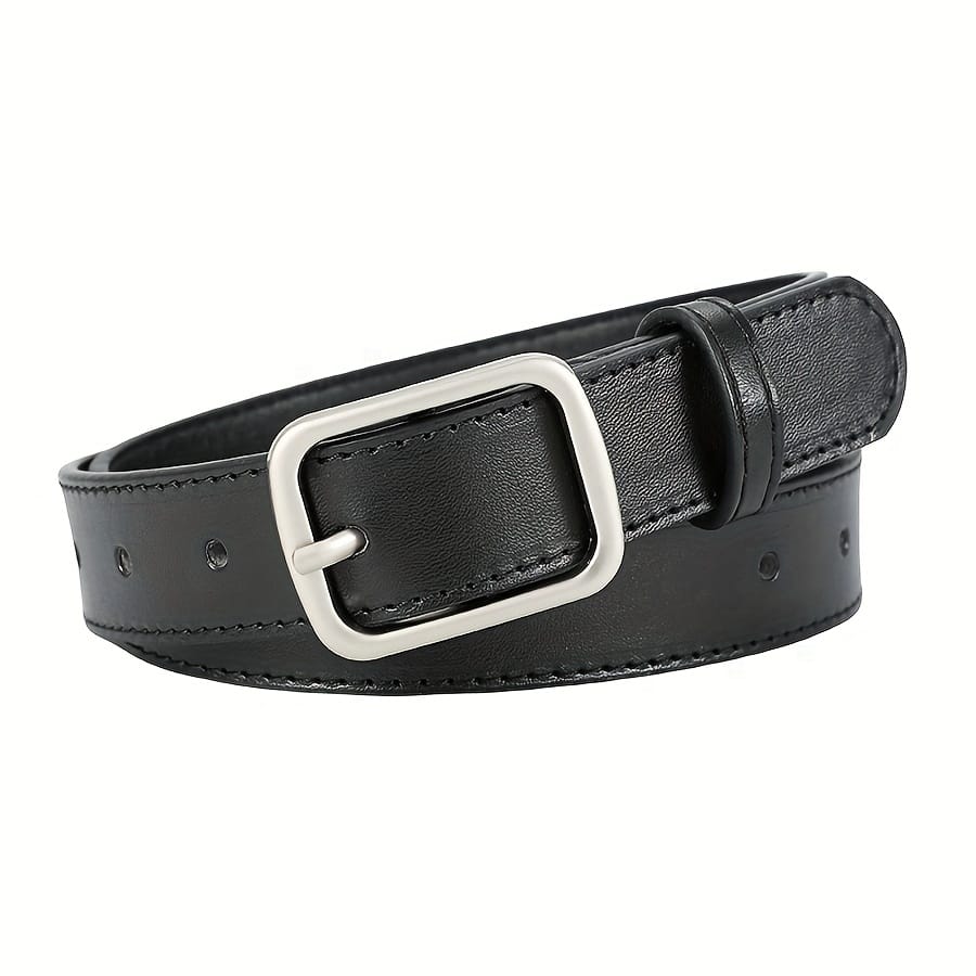 jkthpu-45 Versatile Square Buckle PU Belt Jeans to Dresses