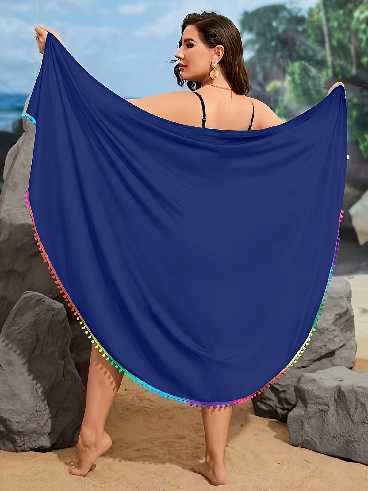 KissICON Vibrant Green Curve Bohemian Lace Beach Coverup – Wrap