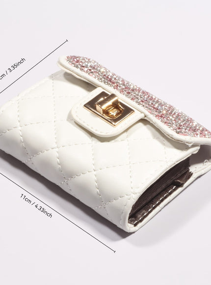 jkthpu-45 Vibrant Hues Chic diamond credit card holder with secure clasp