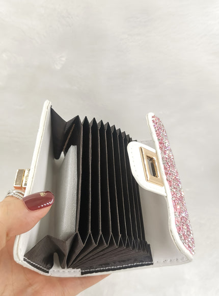 jkthpu-45 Vibrant Hues Chic diamond credit card holder with secure clasp