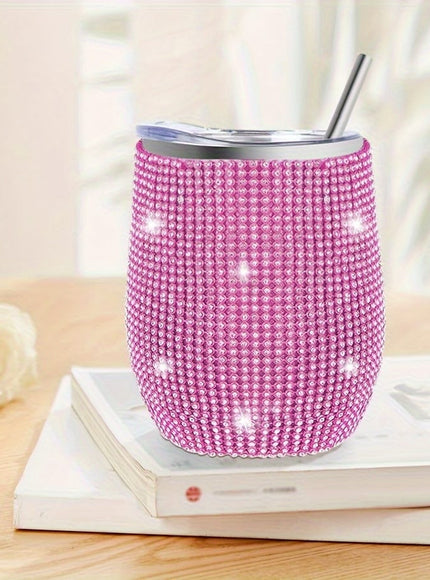 jkthpu-45 Vibrant Rose Red / 300ml UShaped Stainless Steel Egg Shell Cup 12oz Reusable