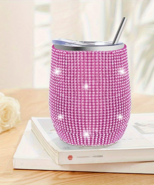 jkthpu-45 Vibrant Rose Red / 300ml UShaped Stainless Steel Egg Shell Cup 12oz Reusable