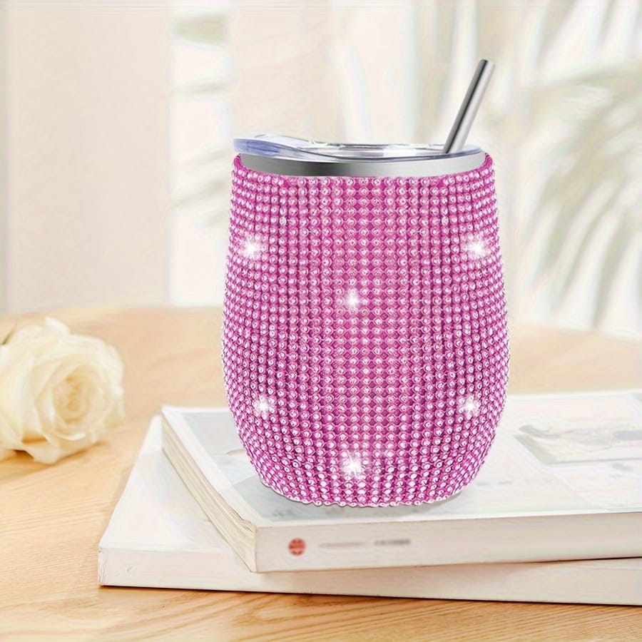 jkthpu-45 Vibrant Rose Red / 300ml UShaped Stainless Steel Egg Shell Cup 12oz Reusable