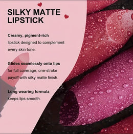 KissICON Vibrant Velvet Matte Lipstick Set – Waterproof Nonstaining